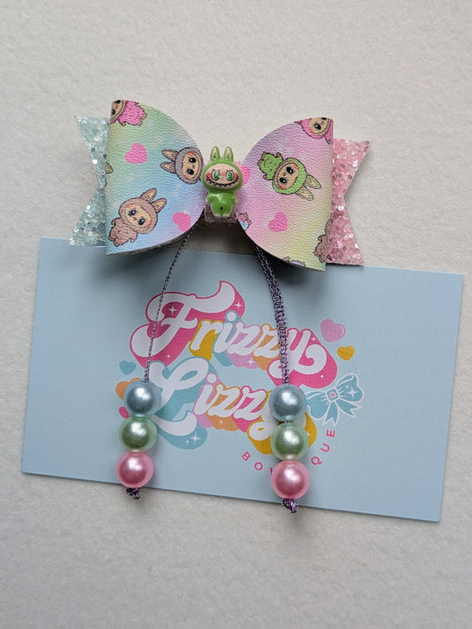 Mini Little Monster Hair Bow Pair