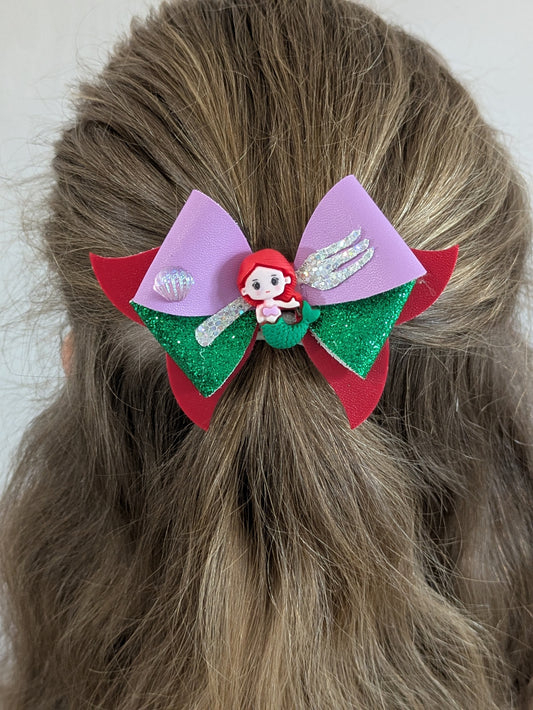 Ariel Mermaid Hair Bow