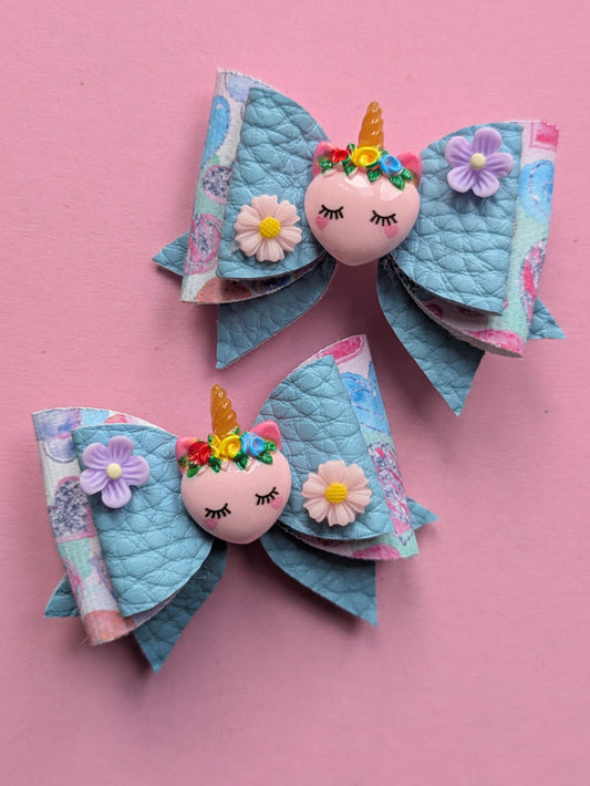 'Unicorn' Hair Bow Gift Set