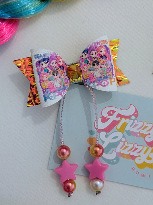 Mini Pop Demon Hunter Hair Bow Pair