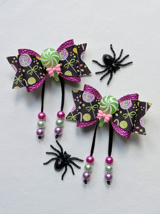 Trick or Treat Sweet Hair Bow Pair