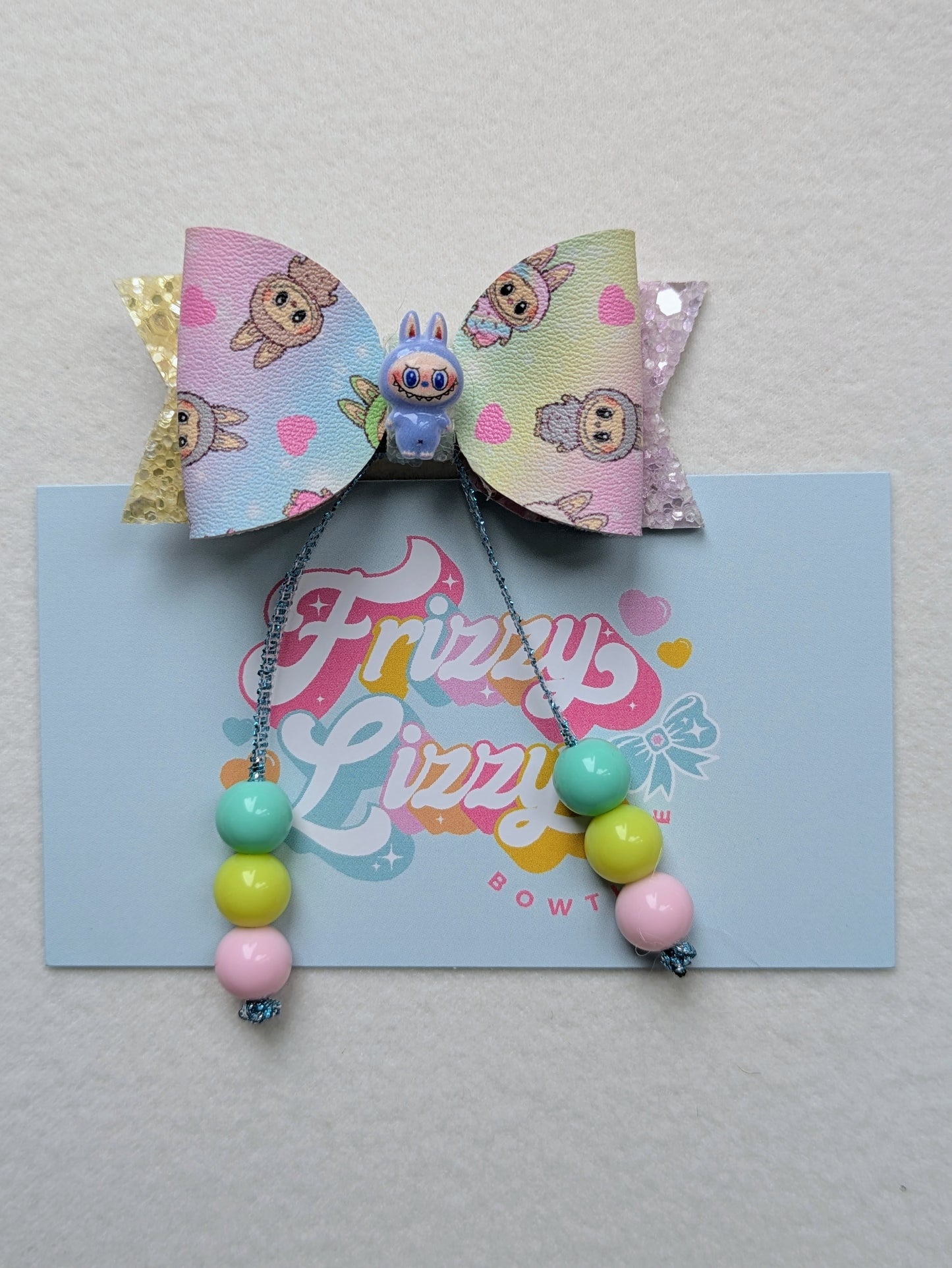 Mini Little Monster Hair Bow Pair
