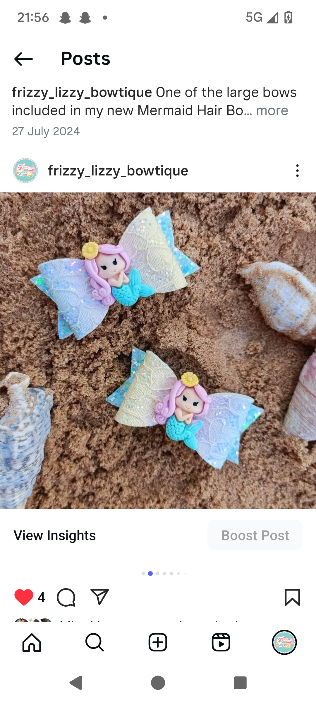 'Mermaid' Hair Bow Gift Set